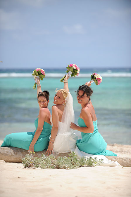 purple beach wedding